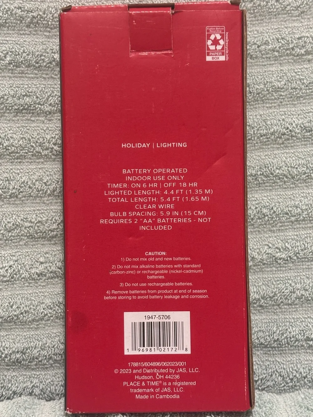 PLACE & TIME Warm White Icicle String Lights. Battery Operated NIB!